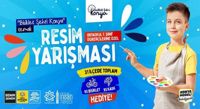 Konya Büyükşehirden “Bisiklet Şehri Konya” temalı resim yarışması