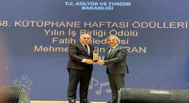 Kültür ve Turizm Bakanlığından Fatih Belediyesine ödül