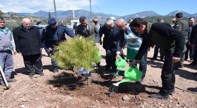 Kumlucada 250 15 Temmuz Şehidi anısına 250 fidan dikildi