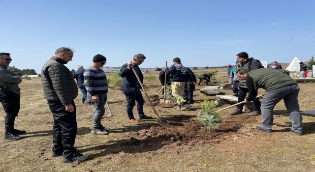 Kurtuluşunun 100. yılında Demirci Akıncılar Anıtının olduğu alan ağaçlandırıldı