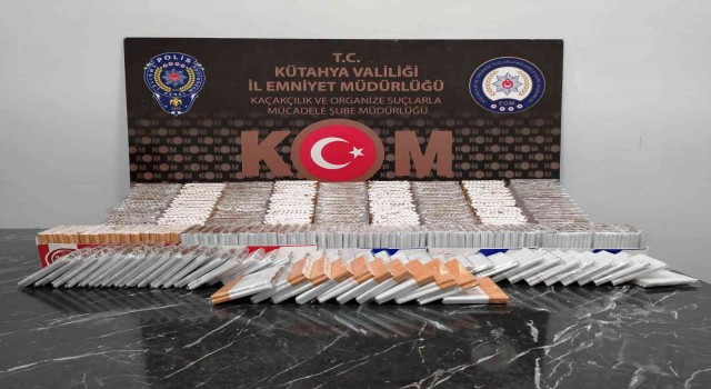 Kütahyada 16 bin 220 adet makaron ele geçirildi