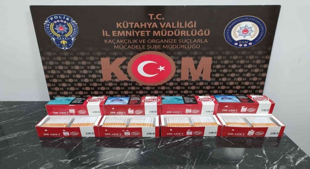 Kütahyada makaron ve gümrük kaçağı sigara ele geçirildi