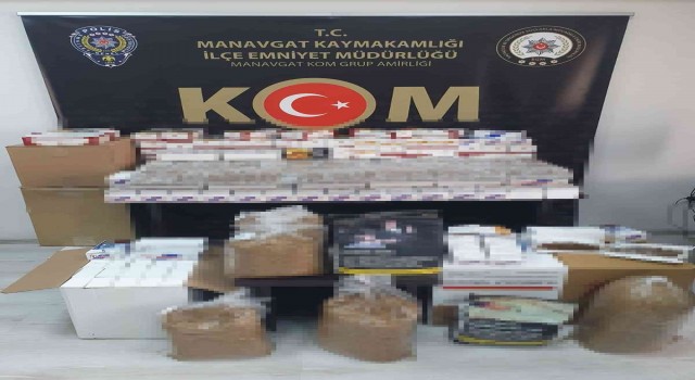 Manavgatta kaçak sigara ve tütün operasyonu