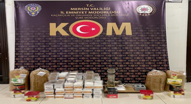 Mersinde kaçak sigara ve tütün operasyonu