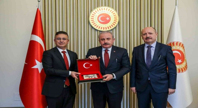 Rektör Kuştan Meclis Başkanı Şentopa teşekkür ziyareti