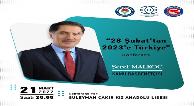 Şeref Malkoç Eskişehire geliyor