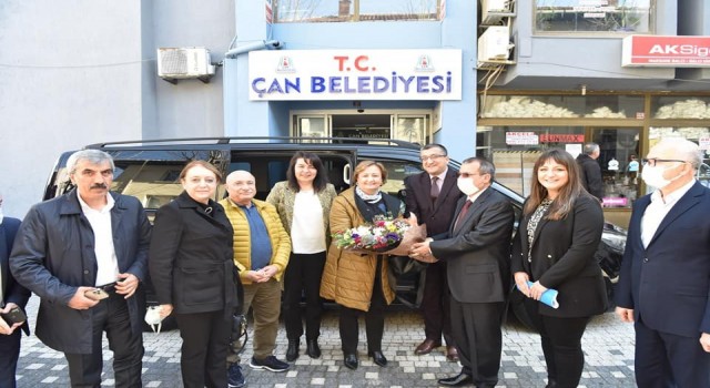 TBMM dilekçe komisyonu Milletvekilleri Çan Belediyesi kooperatif çalışmalarını yerinde inceledi