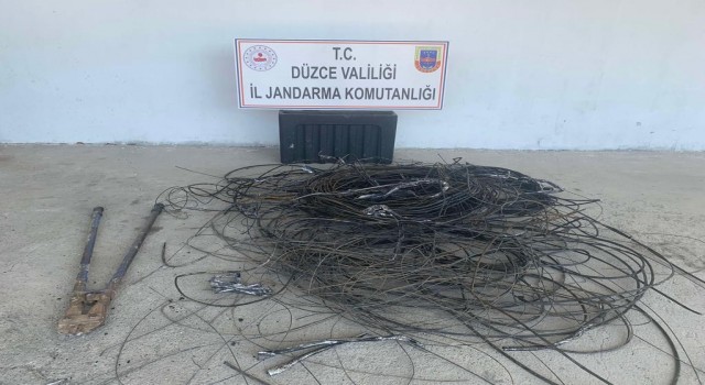 Telefon kablolarını çalan şahıs yakalandı