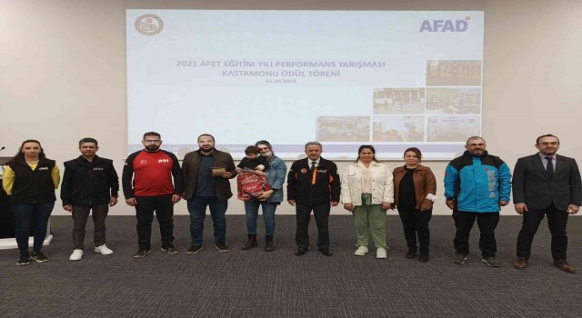 Afet Eğitim Yılı Performans Yarışmasında ödüller sahiplerine verildi