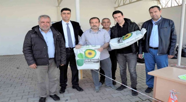 Afyonkarahisarda 13 bin 400 kilogram ayçiçek tohumu dağıtıldı