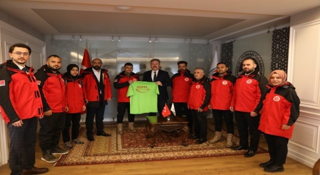 ANDA Arama Kurtarma Ekibinden Başkan Palancıoğluna ziyaret