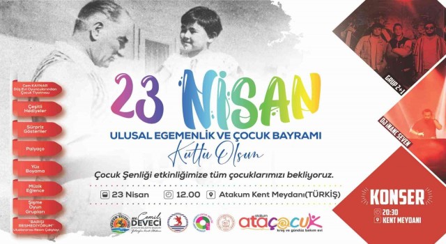 Atakum Belediyesinden 23 Nisanda “Çocuk Şenliği”