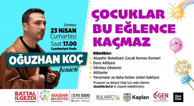 Ataşehirde 23 Nisan coşkusu yaşanacak