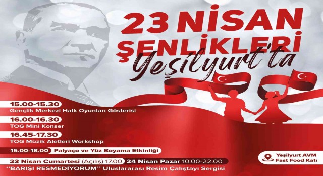 AVMde 23 Nisan coşkusu