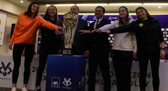 AXA Sigorta Kupa Voley Kadınlar Finali için basın toplantısı gerçekleştirildi