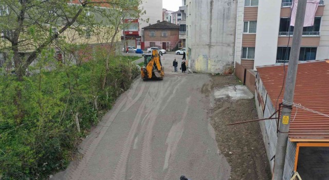 Bafrada yol sorunları çözülüyor