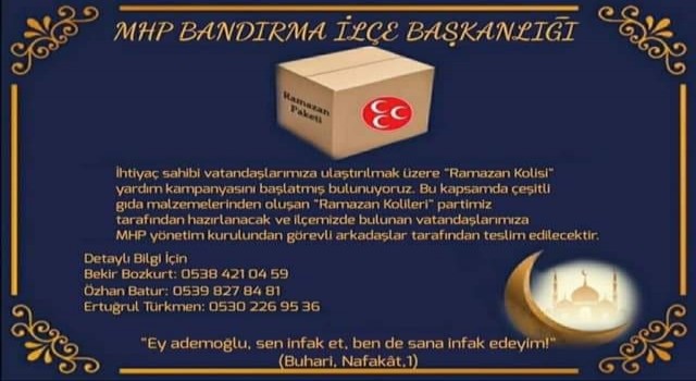 Bandırma MHPden gönül seferberliği