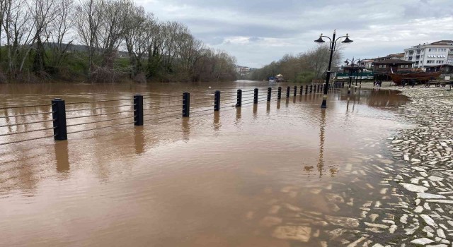 Bartın Irmağında taşkınlar oluştu