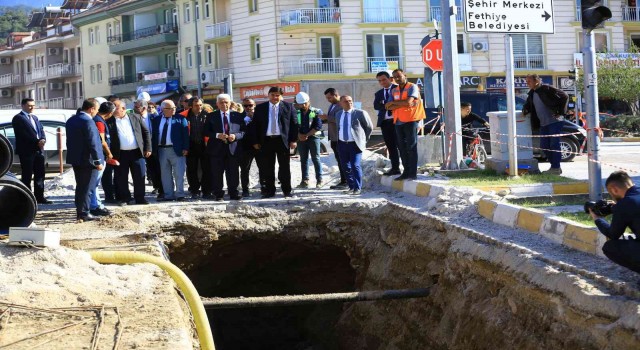 Başkan Gürün, Fethiyedeki altyapı çalışmalarını inceledi