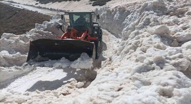 Batmanda Nisan ayında karla temizleme çalışmaları devam ediyor