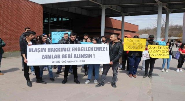 Boluda üniversite öğrencilerinden otobüs zamlarına tepki