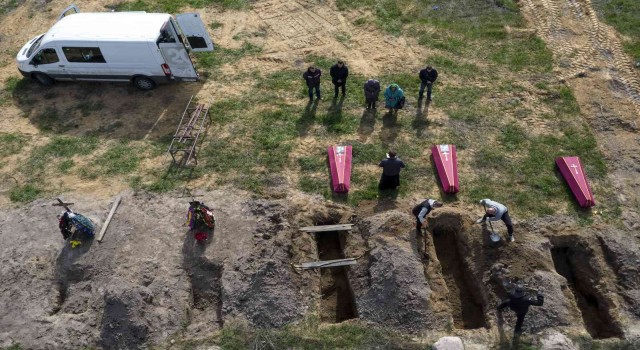 Buchada ölen siviller için cenaze töreni düzenlendi