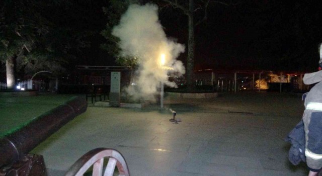 Bursada tarihi surlardaki top atışı yerini ses bombasına bıraktı