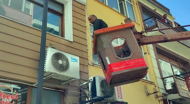 Çanakkalede kedi kurtarma operasyonu