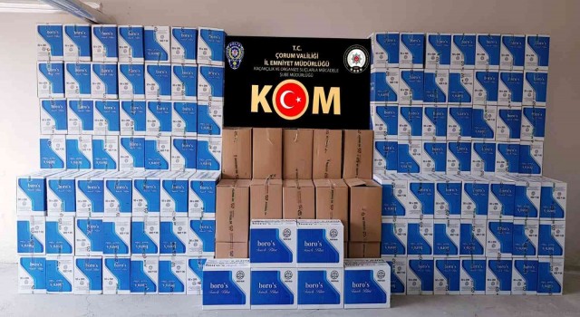 Çorum polisinden kaçak sigara operasyonu
