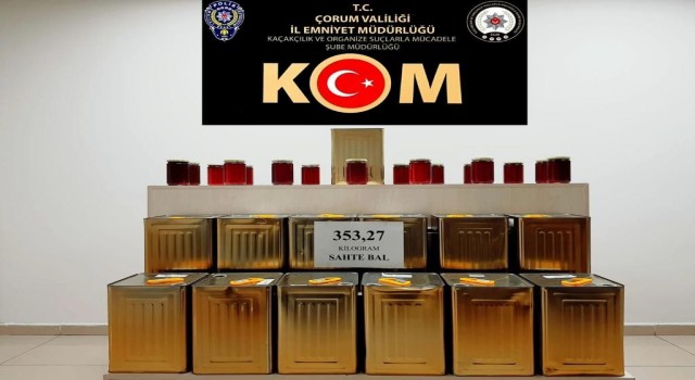 Çorumda 353 kilo sahte bal ele geçirildi