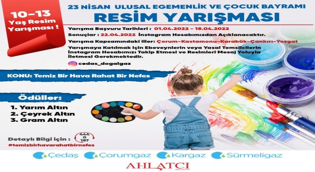 Çorumgazdan çocuklara özel resim yarışması