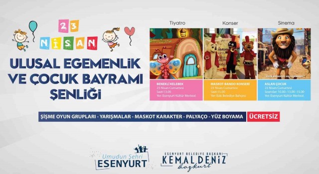 Esenyurtta 23 Nisan coşkusu “Çocuk Şenliği” ile yaşanacak