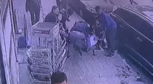 Gaziosmanpaşada 4 kişinin yaralandığı silahlı kavga kamerada