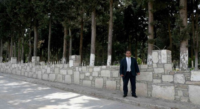 Güzelçamlı Mahallesi Mezarlığında yenileme çalışmasında sona gelindi