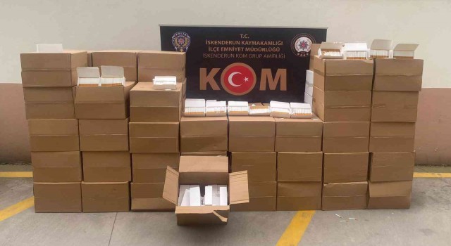Hatayda 680 bin kaçak makaron ele geçirildi