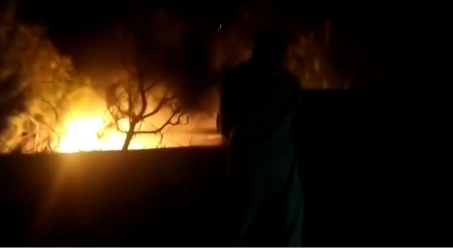 Hatayda bitki örtüsü alanındaki yangın büyümeden söndürüldü