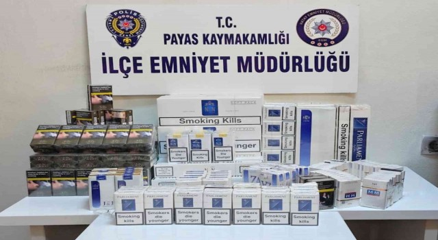 Hatayda durdurulan otomobilden kaçak sigara çıktı