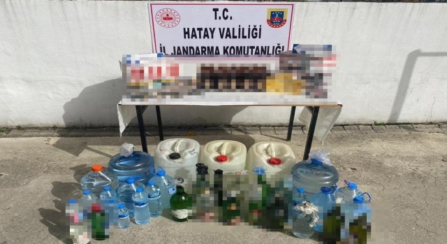 Hatayda kaçak alkol ve sigara operasyonu