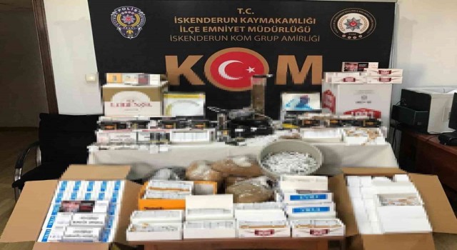 Hatayda kaçak makaron ve tütün operasyonu