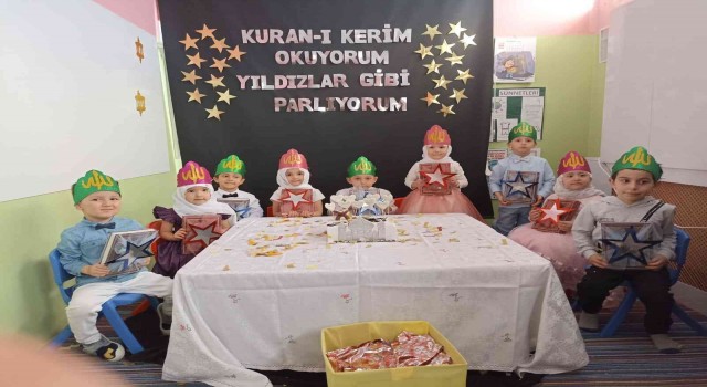 Hisarcıkta 4-6 yaş grubu çocuklar Kuran-ı Kerim okumayı öğreniyor
