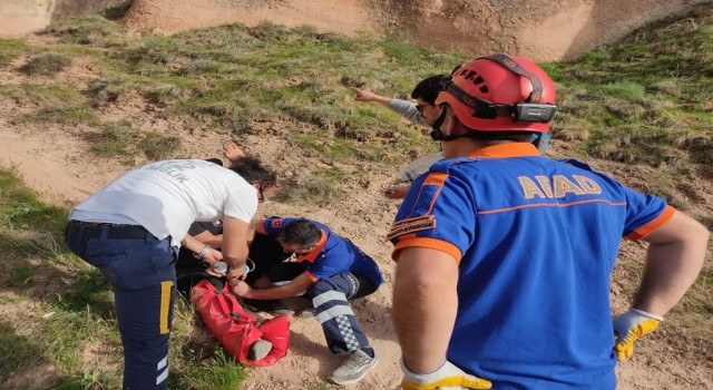 Kaadokyada mahsur kalan turist kurtarıldı
