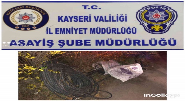 Kablo hırsızı yakalandı