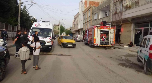 Kiliste klima motorundan çıkan yangın korkuttu