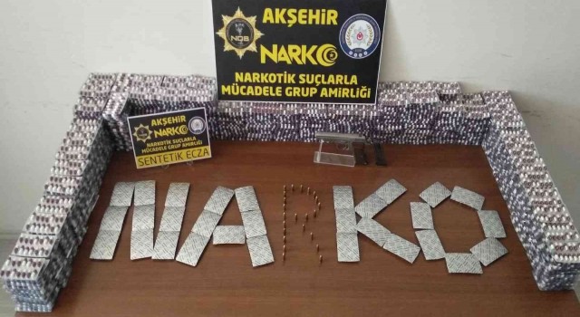 Konyada 12 bin 376 adet uyuşturucu hap ele geçirildi