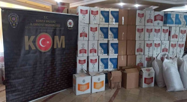 Konyada kaçak sigara operasyonu: 4 gözaltı