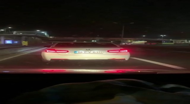 Küçükçekmece E-5te tehlikeli sürüş kamerada