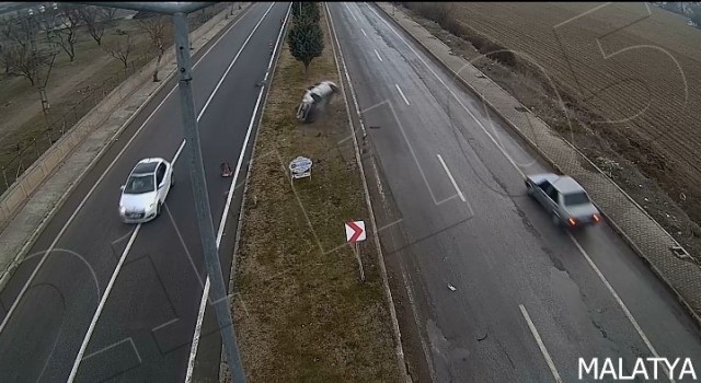 Malatyadaki kazalar kameralara yansıdı