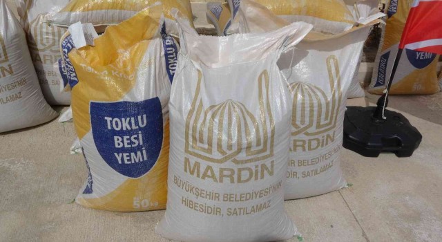 Mardinde üreticilere yüzde 90 hibe ile yem dağıtıldı