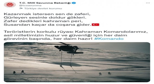 MSB, komandoların nefes kesen görüntülerini paylaştı