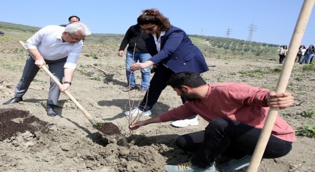 Nilüferde ekoçiftlik meyve fidanlarıyla donatıldı